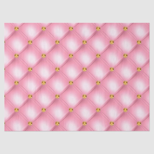 Papier Mousseline Tufé rose et or (Recto)
