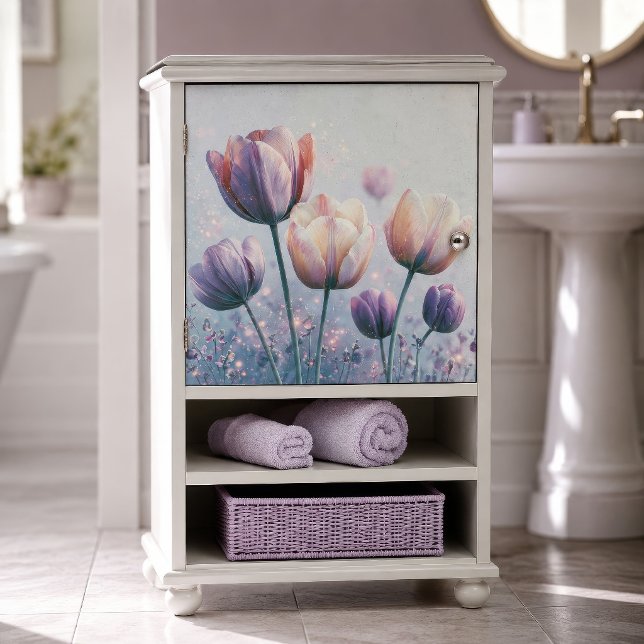Papier Mousseline Tulipe Lavande Rose Découpage (Créateur téléchargé)