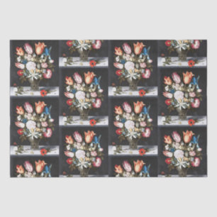 Papier Mousseline Tulipes et Roses hollandaises antiques de Bosschae