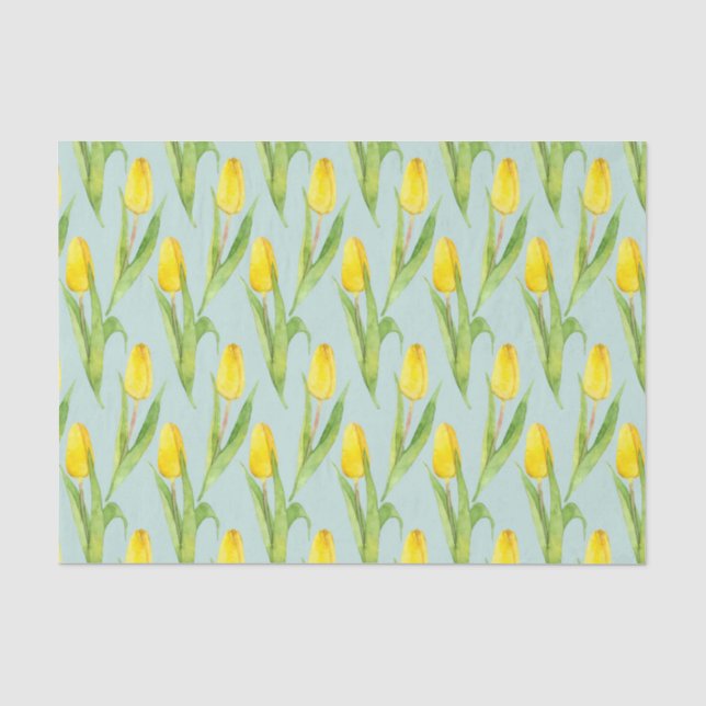 Papier Mousseline Tulipes jaunes (Recto)