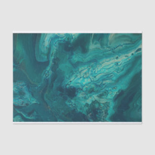 Papier Mousseline Turquoise acrylique pourrissant l'art liquide Abst