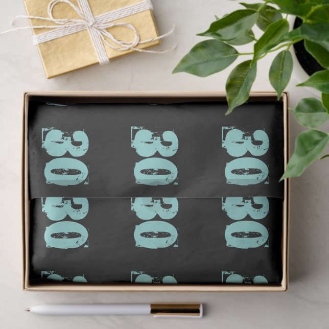 Papier Mousseline Turquoise Blue 30th Dirty Trente Celebrate Party (Cadeau)