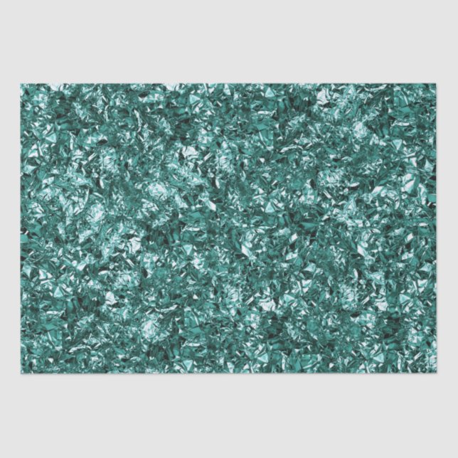 Papier Mousseline Turquoise élégant Parties scintillant Shimmer Moti (Recto)