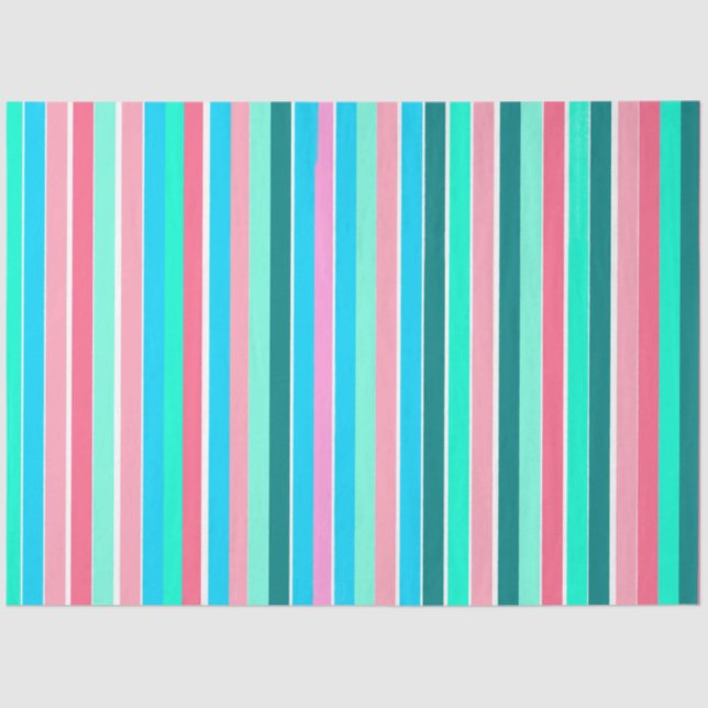 Papier Mousseline Turquoise et rose (Recto)