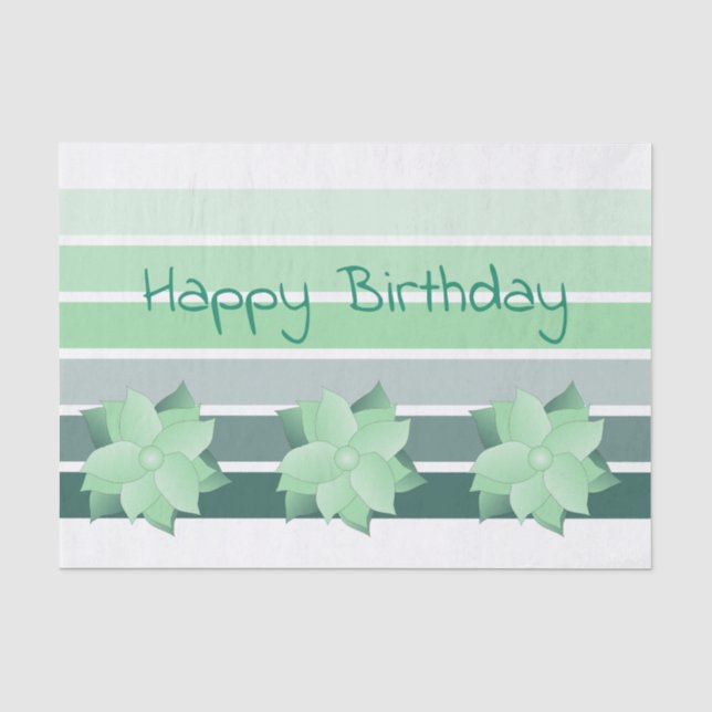 Papier Mousseline Turquoise et vert menthe (Recto)