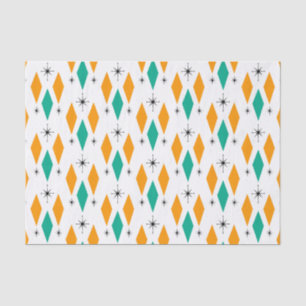 Papier Mousseline Turquoise moderne d'orange de diamants d'ère de la