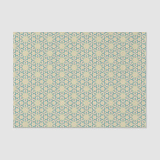 Papier Mousseline Turquoise Pistachio Cream Western Modern Damask