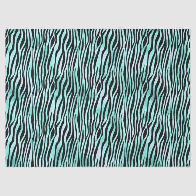 Papier Mousseline Turquoise Safari Series Design 15 (Recto)