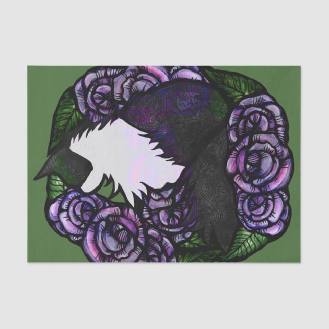 Papier Mousseline Tuxedo Chat Chats chats noir et blanc (Recto)