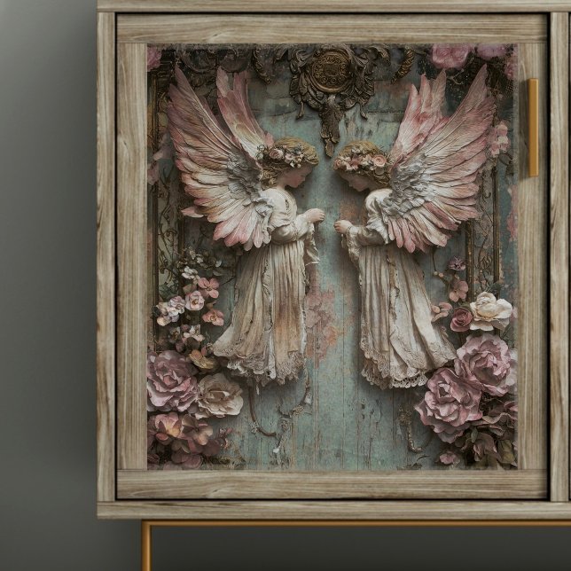 Papier Mousseline Twin Cherub Angels Découpage (Créateur téléchargé)