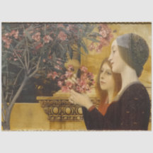 Two Girls & Oleander Bush, par Gustav Klimt