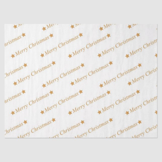Papier Mousseline Typographe de Merry Christmas (Recto)