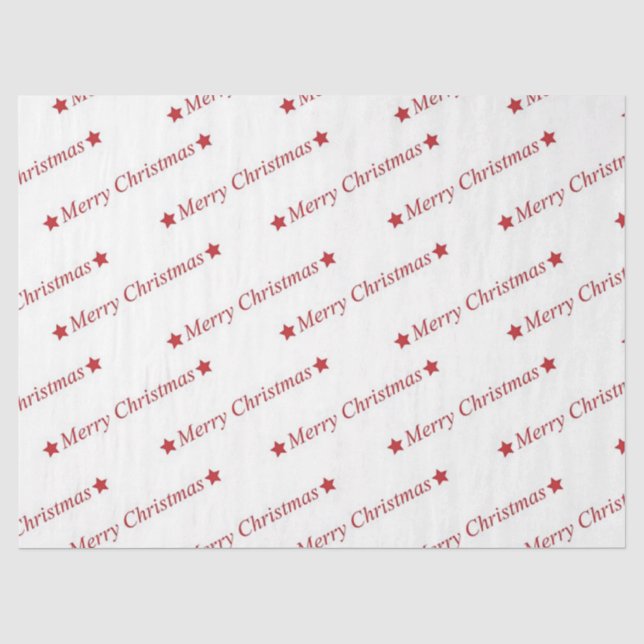 Papier Mousseline Typographe de Merry Christmas (Recto)