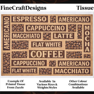 Papier Mousseline Typographie amateur de café de ferme DC1 découpage