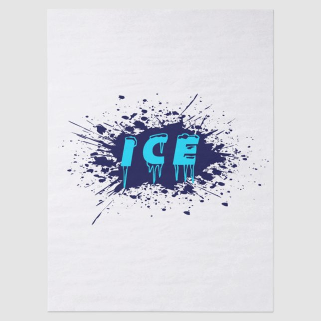 Papier Mousseline Typographie de Graffiti sur Glace Design d'Art de  (Recto)