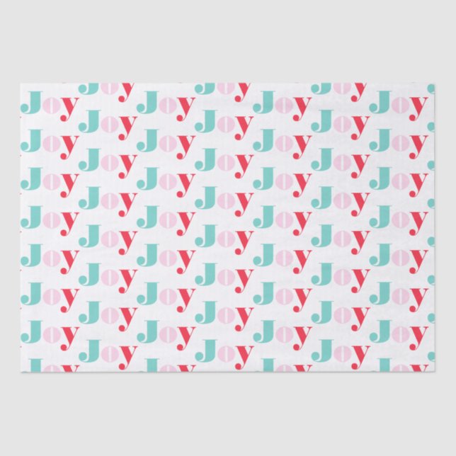 Papier Mousseline typographie de Joie de Noël (Recto)