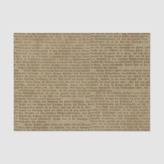 Papier Mousseline Typographie de journal vintage (Recto)