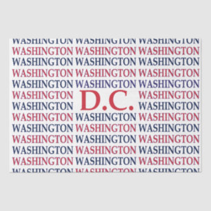 Papier Mousseline Typographie de Washington DC