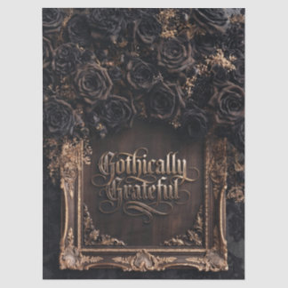 Papier Mousseline Typographie gothiquement reconnaissante avec des r