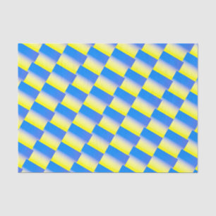 Papier Mousseline Ukraine motif bleu et jaune Inspiré pour la paix