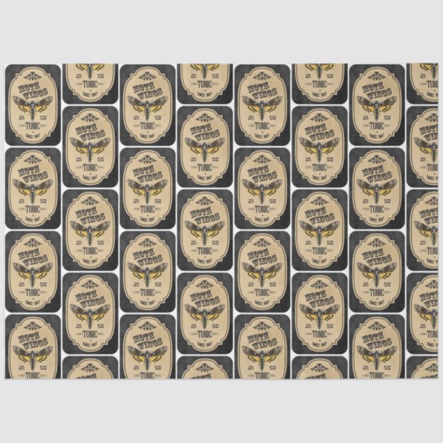 Papier Mousseline Un apothecaire et poteau Étiquette série Design 7 (Recto)