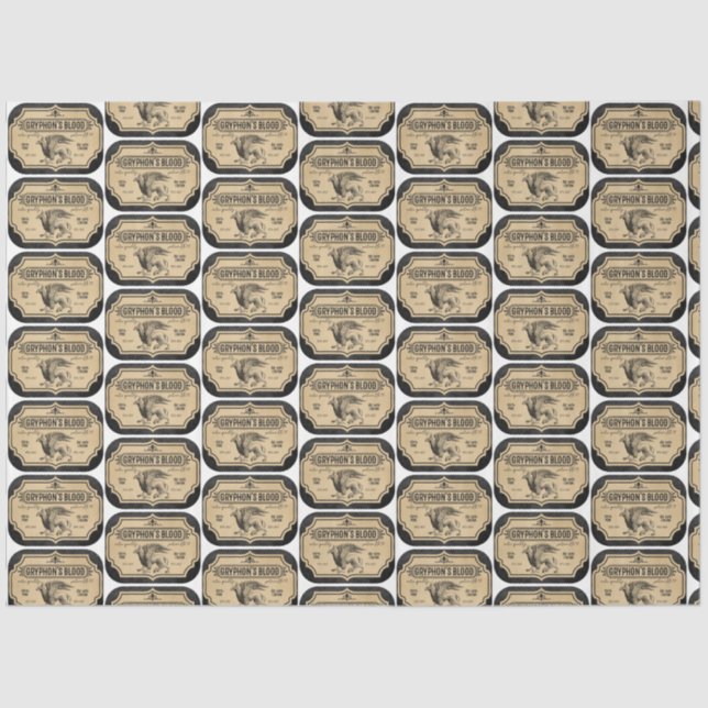 Papier Mousseline Un apothecaire et potion Étiquette série Design 14 (Recto)