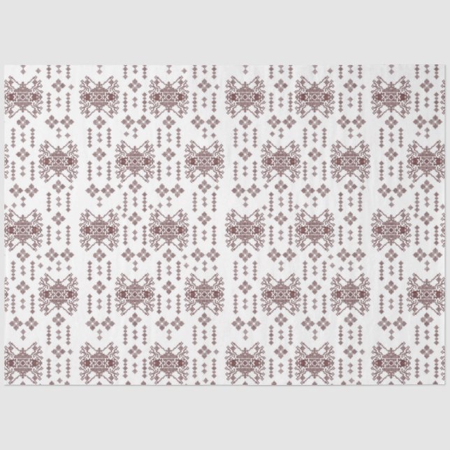 Papier Mousseline un arrière - plan blanc avec un motif rouge dessus (Recto)