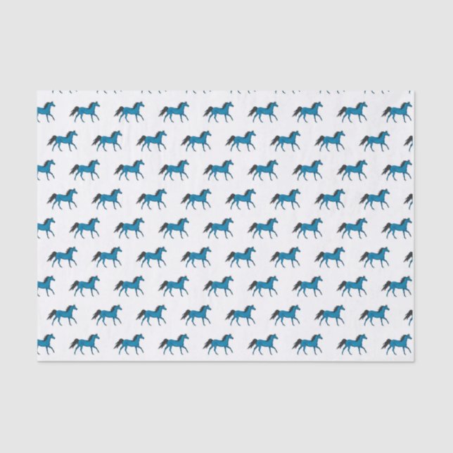 Papier Mousseline Un beau cheval Tissue Paper (Recto)