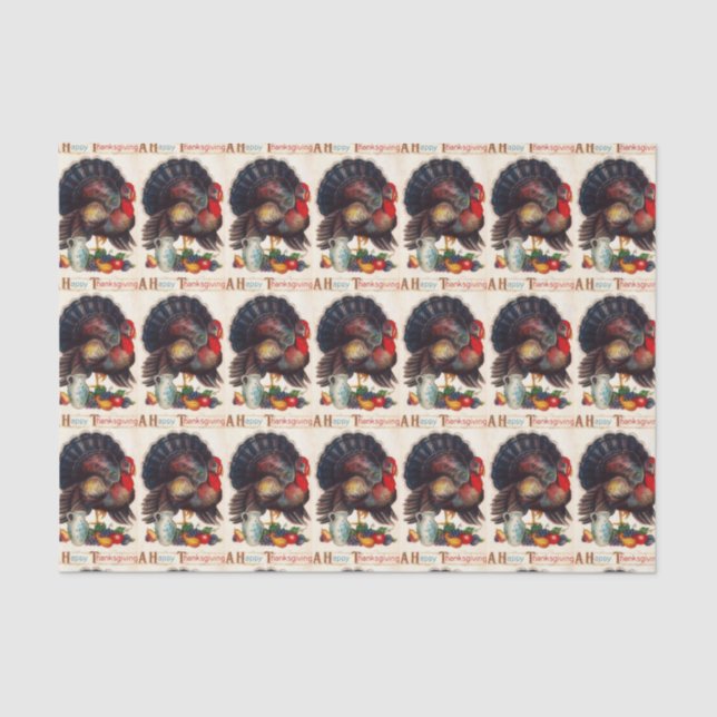 Papier Mousseline Un bon thanksgiving Turquie (Recto)