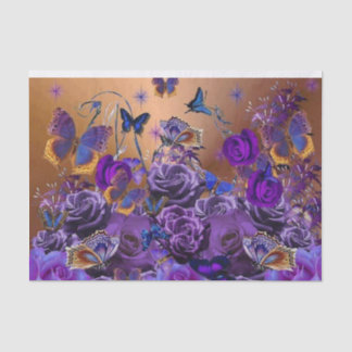 Papier Mousseline Un bouquet des papillons