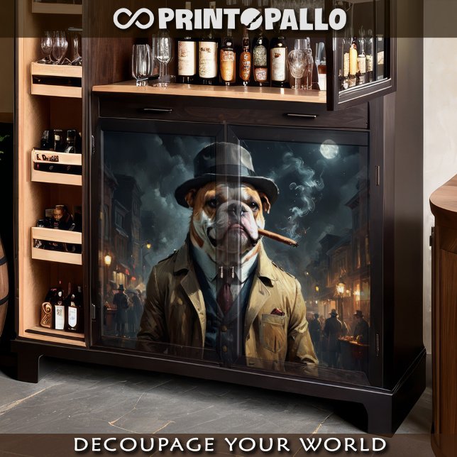 Papier Mousseline Un bulldog anglais est un détective à Los Angeles (Créateur téléchargé)