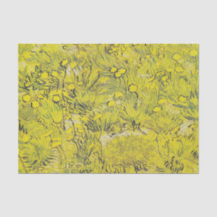 Papier Mousseline Un champ de fleurs jaunes par Vincent Van Gogh