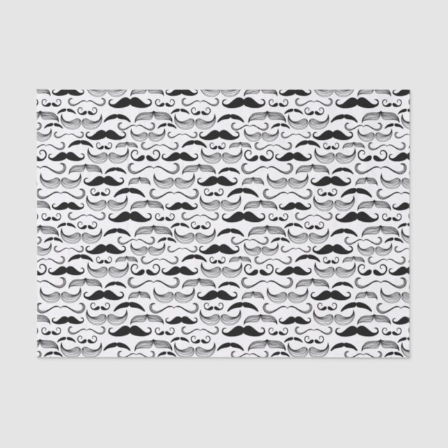 Papier Mousseline Un club des messieurs. Motif 2 de moustache (Recto)