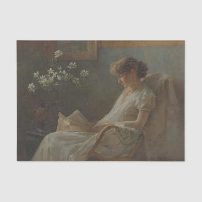 Papier Mousseline Un coin confortable par Charles Courtney Curran (Recto)
