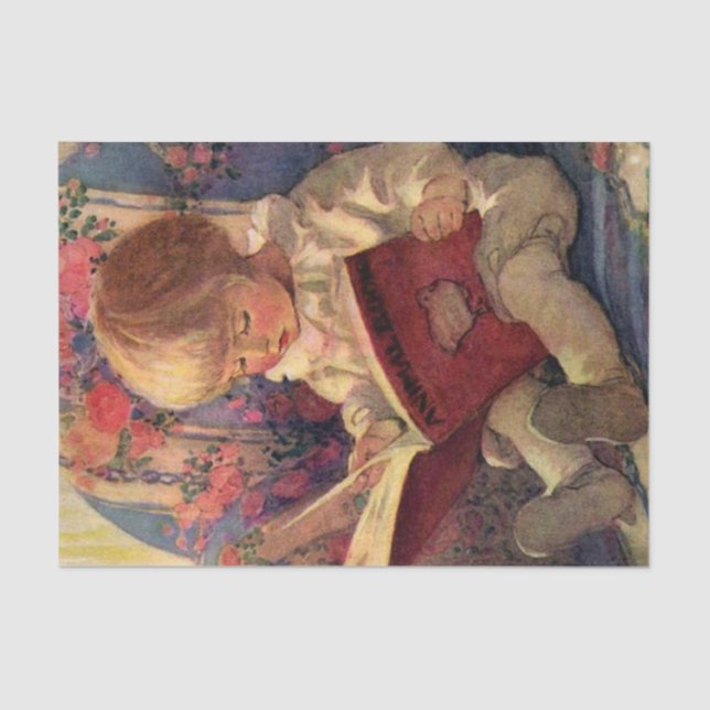 Papier Mousseline "Un coin tranquille" de Jessie Willcox Smith (Recto)