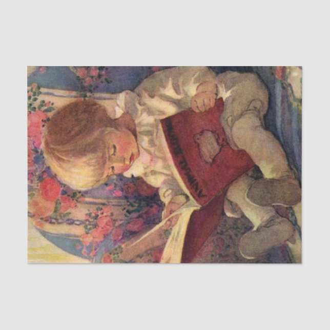 Papier Mousseline « Un coin tranquille » par Jessie Willcox Smith (Recto)