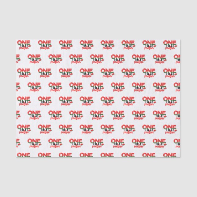 Papier Mousseline Un dans un Melon Cute Watermelon Premier anniversa (Recto)