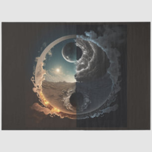 Papier Mousseline Un design abstrait de la série Ying Yang 1
