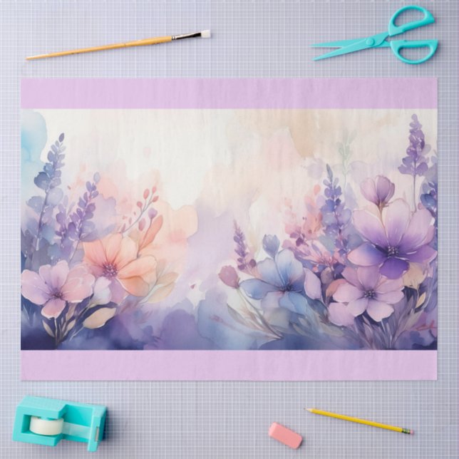 Papier Mousseline Un design floral de rêve #7 (Artisanat)