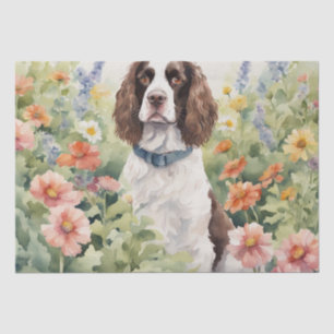 Papier Mousseline : Un Espagnol Springer dans la découpage des fleur