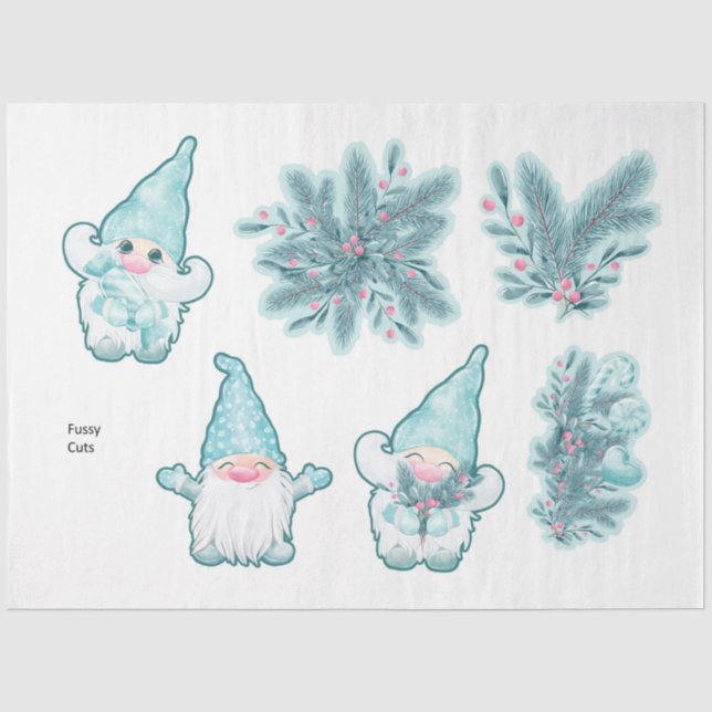 Papier Mousseline Un gnome de neige Série Design 9 (Recto)