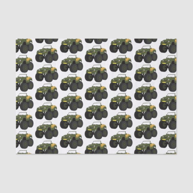 Papier Mousseline Un Green Monster truck (Recto)