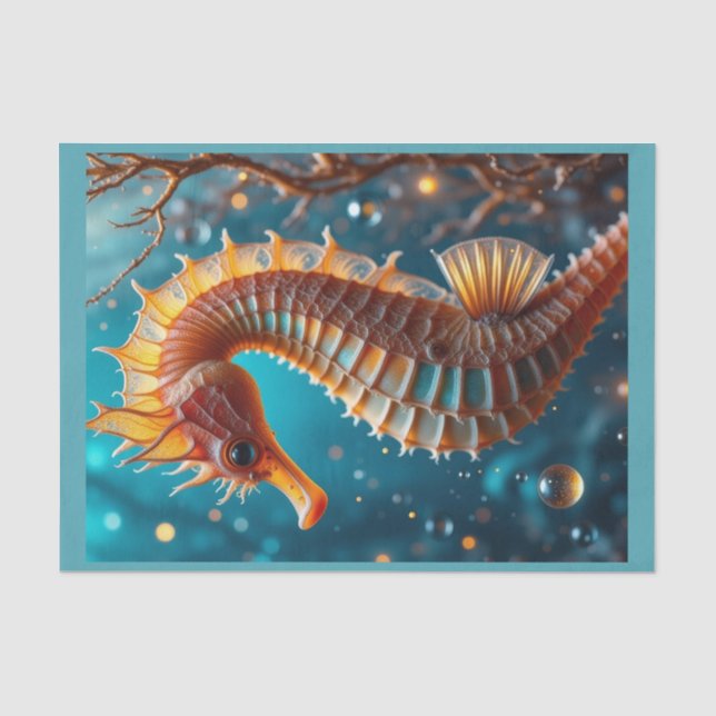 Papier Mousseline Un hippocampe fantaisiste (Recto)
