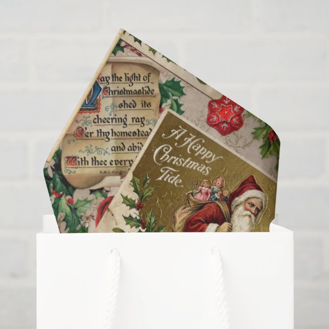 Papier Mousseline Un Joyeux Temps de Noël (Sac cadeau)