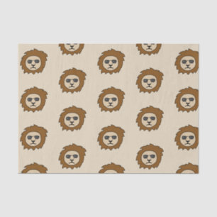 Papier Mousseline Un lion Cool avec lunettes de soleil