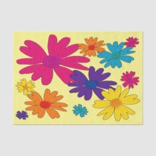 Papier Mousseline Un lit fleuri de fleurs marguerites