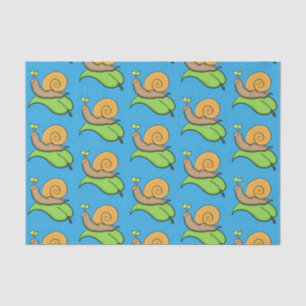 Papier Mousseline Un mignon escargot heureux sur une illustration d'