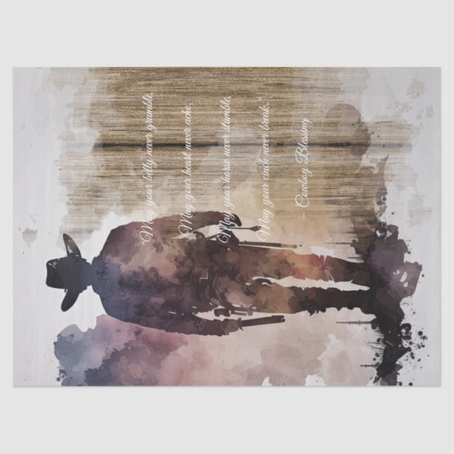 Papier Mousseline Un Occidental qui bénit les cowboys (Recto)