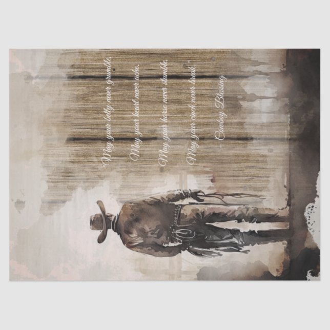 Papier Mousseline Un Occidental qui bénit les cowboys (Recto)