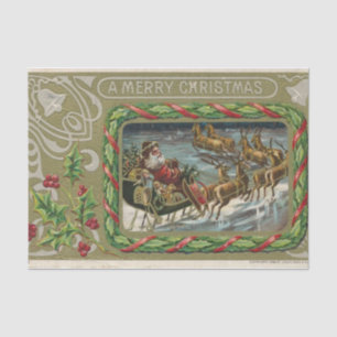 Papier Mousseline Un papier de tissus de Noël en pain d'épice